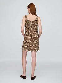 UltraSoft Leopard Denim Mini Dress