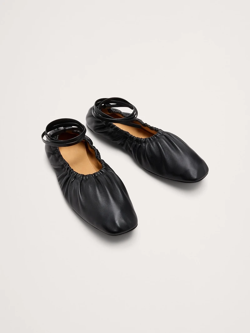 Ruched Ballet Flat
