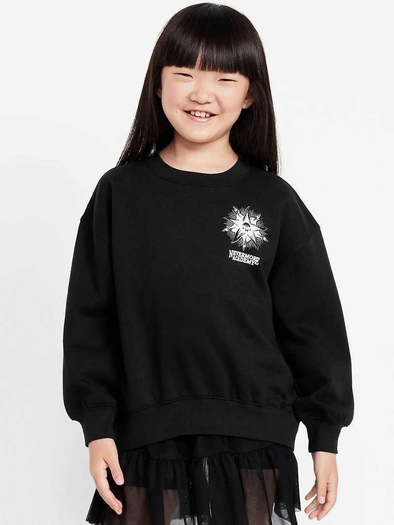 Wednesday™ Oversized Graphic Tunic Sweatshirt for Girls