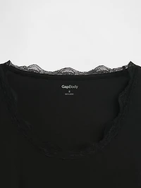 Mini Rib Lace-Trim PJ Top