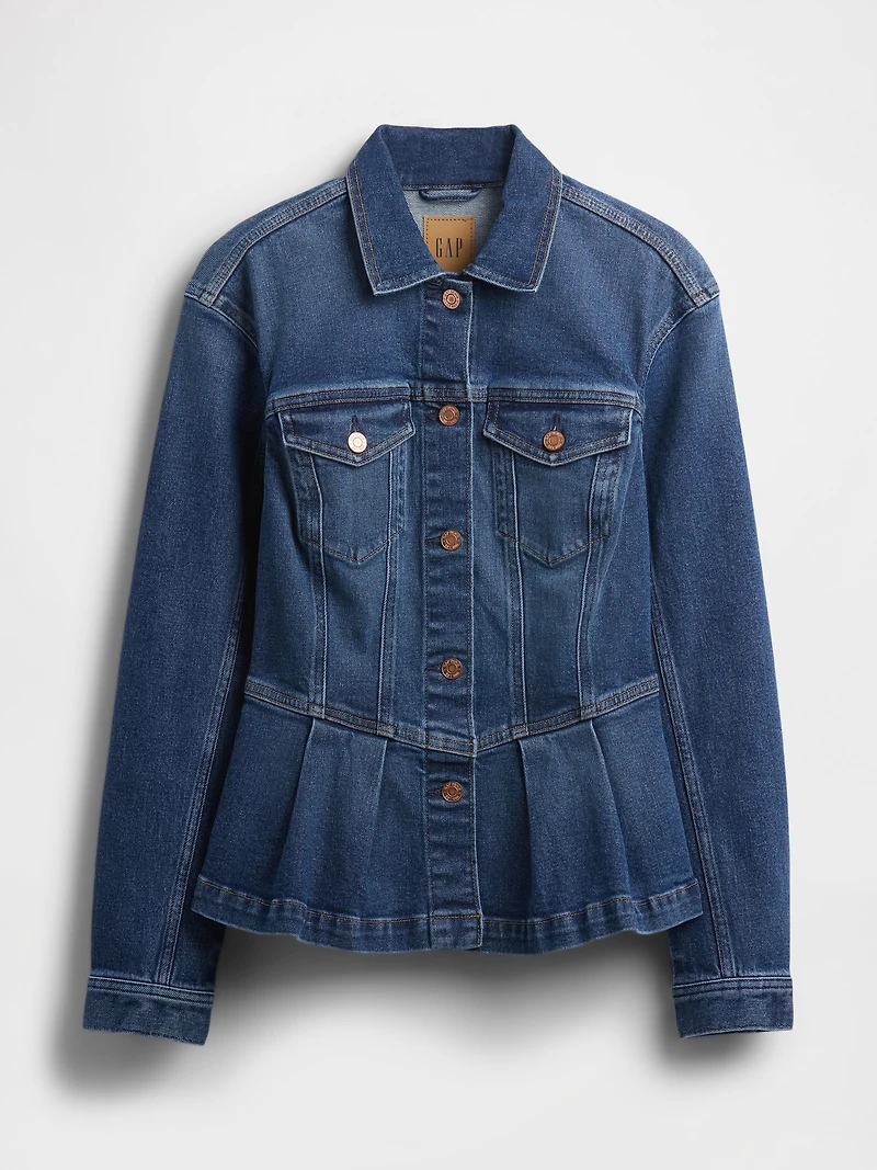 Denim Peplum Jacket