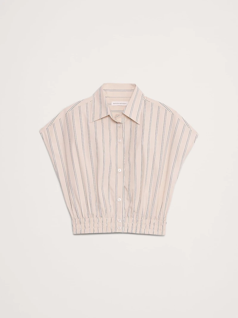 Cotton Poplin Cropped Shirt