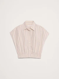 Cotton Poplin Cropped Shirt