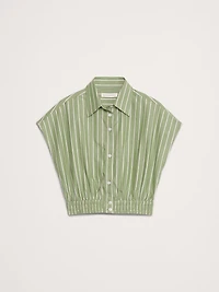 Cotton Poplin Cropped Shirt