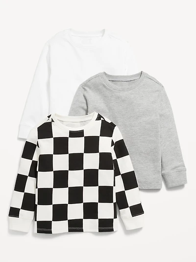 Long-Sleeve T-Shirt 3-Pack for Toddler Boys