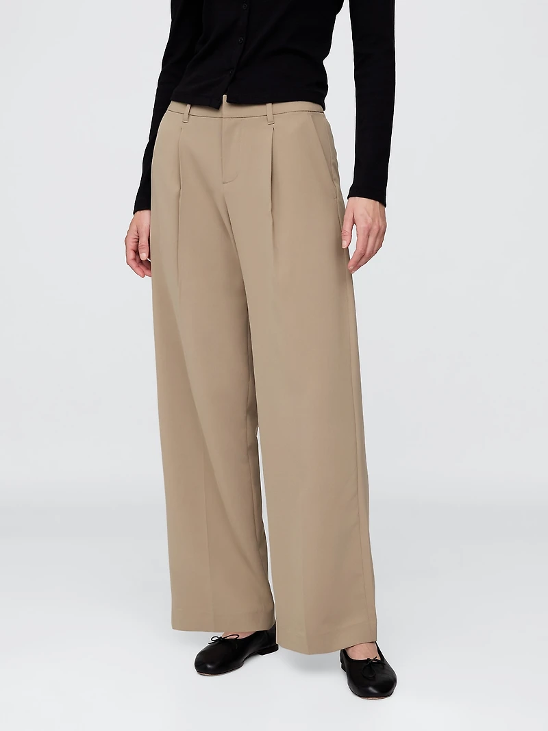 365 Low Rise Pleated Wide-Leg Trousers