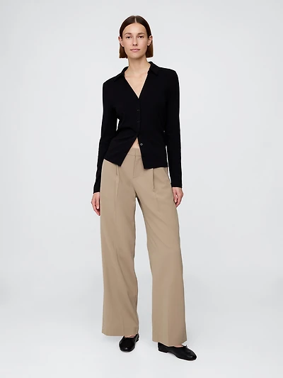 365 Low Rise Pleated Wide-Leg Trousers