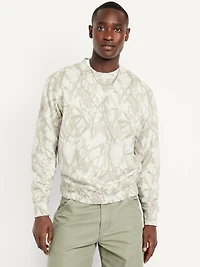 Loose Printed Rotation Crew-Neck Sweatshirt