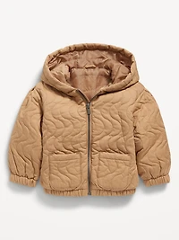 Quilted Pocket Twill Jacket for Toddler Girls