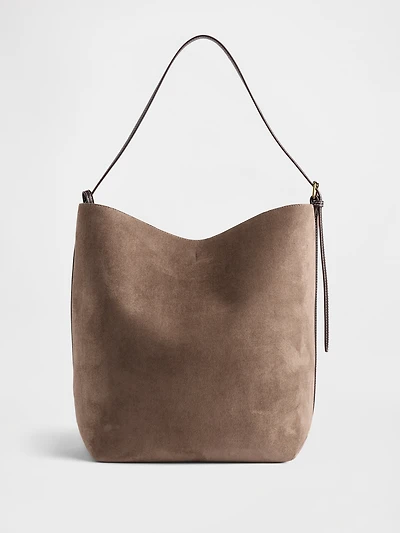 Vegan Suede Bucket Bag