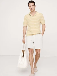 Texture Stripe Cotton Polo
