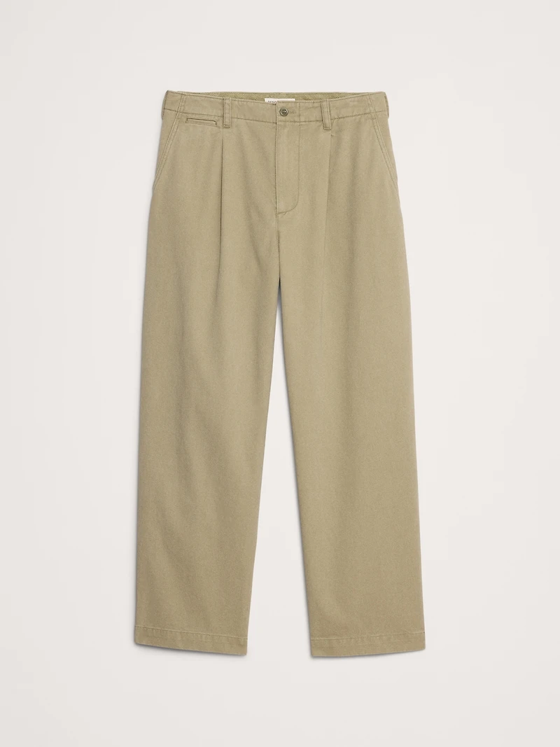 Loose Pleated Chino