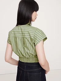 Cotton Poplin Cropped Shirt