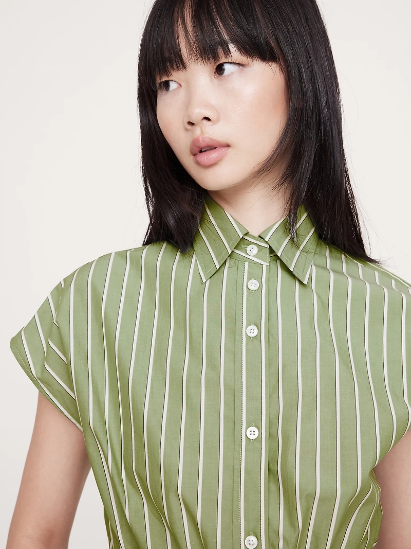 Cotton Poplin Cropped Shirt