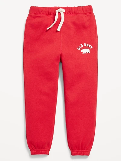 Cinched-Hem Unisex Logo-Graphic Jogger Sweatpants for Toddler