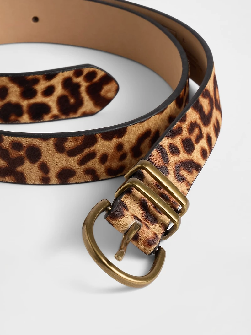 Leopard Calf Hair Belt
