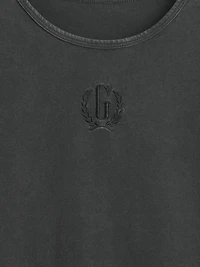 Cotton Jersey Crop Logo T-Shirt