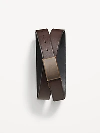 Faux-Leather Reversible Ratchet Belt