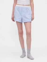 Poplin Logo PJ Boxer Shorts