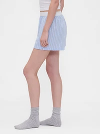 Poplin Logo PJ Boxer Shorts