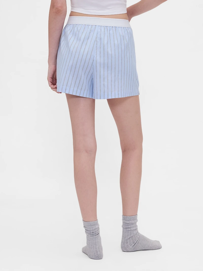 Poplin Logo PJ Boxer Shorts