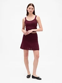 100% Cotton Pointelle Mini Skirt