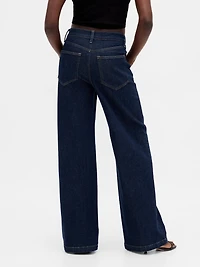High Rise Stride Wide-Leg Jeans