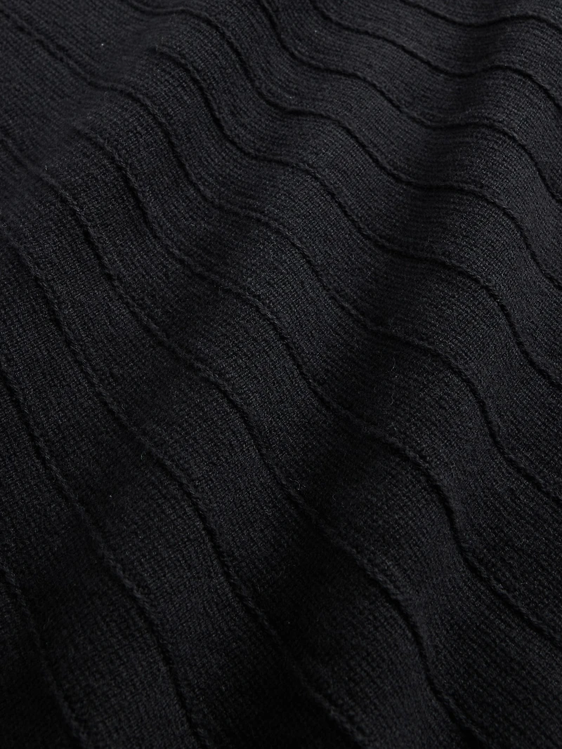 Pleated Mini Sweater Skirt