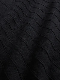Pleated Mini Sweater Skirt