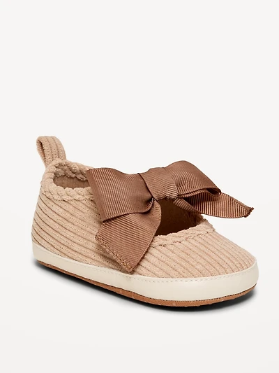 Corduroy Bow Sneakers for Baby
