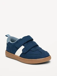 Double Secure-Strap Faux-Suede Sneakers for Toddler Boys
