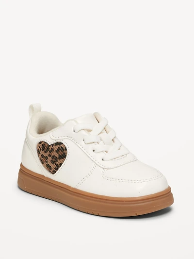 Faux-Leather Sneakers for Toddler Girls