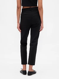 High Rise Double Knit Slim Crop Pants