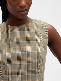 High-Neck Mini Shift Dress