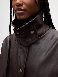 Vegan Leather Swing Jacket