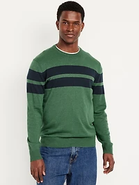 Chest-Stripe Crew-Neck Sweater