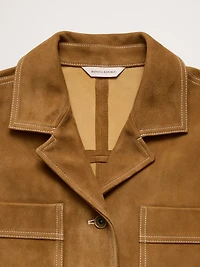 Oversized Short Suede Jacket