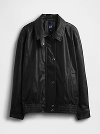 Oversized Vegan Leather Jacket