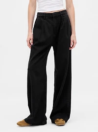 365 High Rise UltraSoft Pleated Denim Trousers