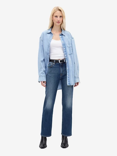 High Rise '90s Slim Straight Crop Jeans