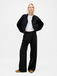365 High Rise UltraSoft Pleated Denim Trousers