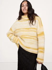 Italian Alpaca-Blend Funnel-Neck Sweater