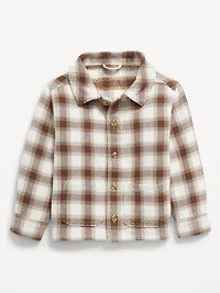 Long-Sleeve Plaid Flannel Pocket Shirt for Toddler Boys
