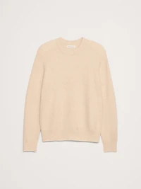 Italian Merino-Cashmere Waffle-Knit Sweater