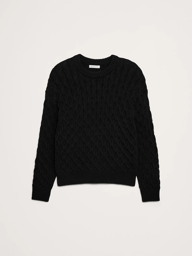 Honeycomb Crew-Neck Sweater