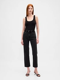 High Rise ’90s Slim Straight Crop Jeans