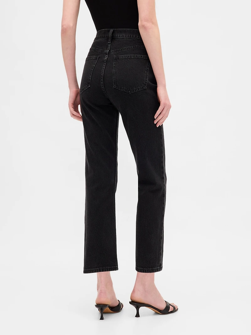 High Rise ’90s Slim Straight Crop Jeans