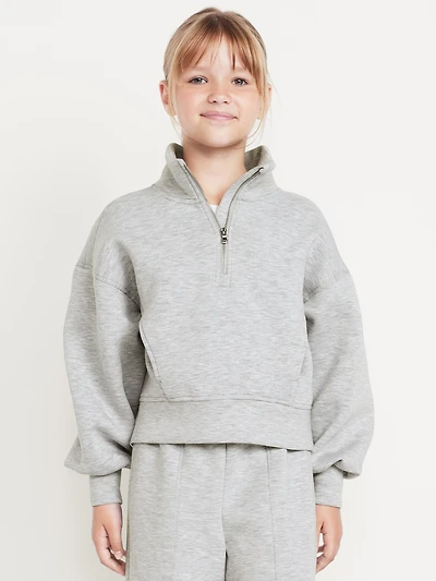 Half-Zip Bounce Fleece Pullover Sweatshirt for Girls