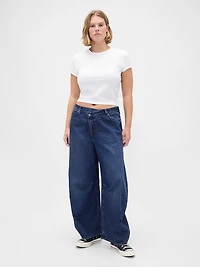 High Rise UltraSoft Crossover Horseshoe Jeans