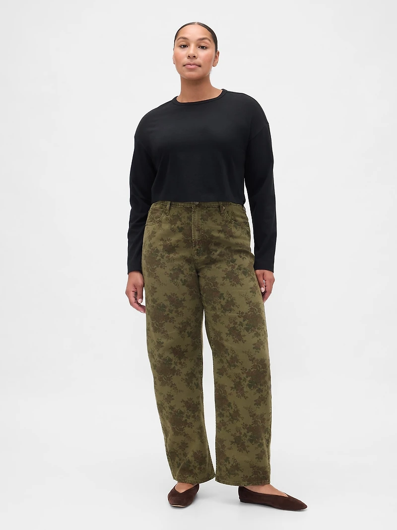 High Rise Barrel Jeans